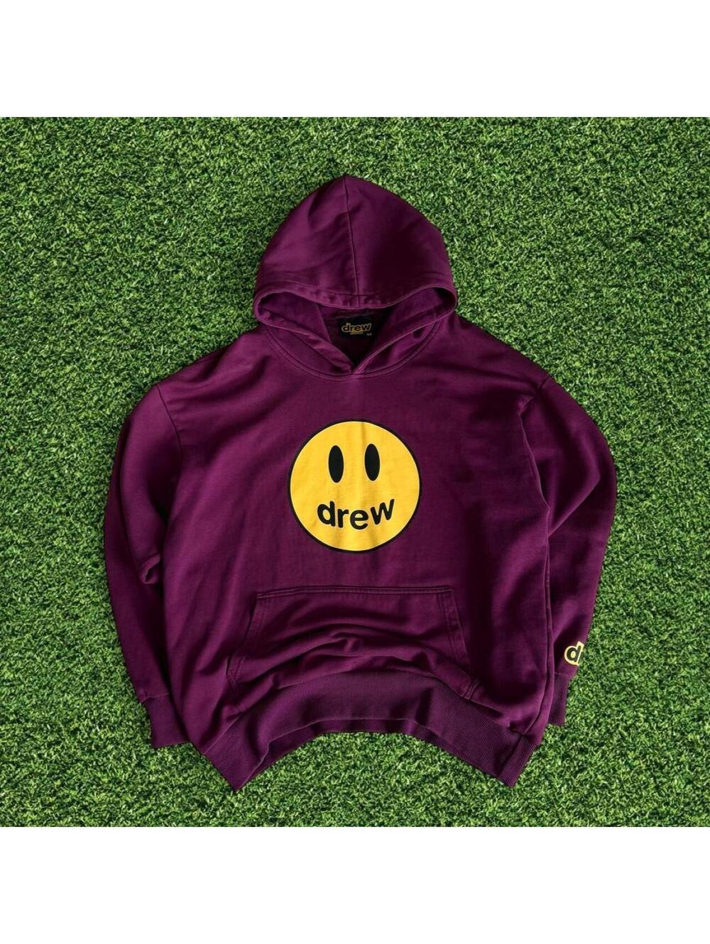 Drew House Purple Smiley Face Hoodie Justin Bieber Style Size M